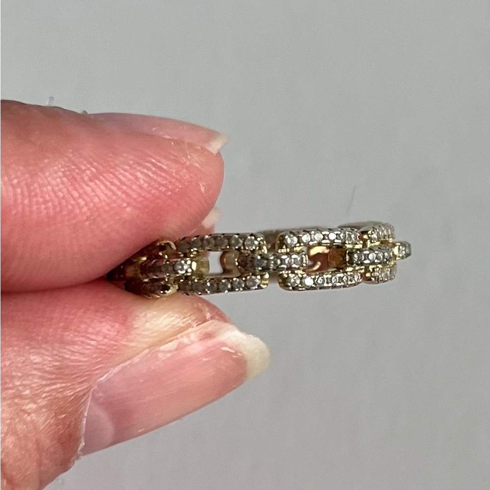 Adina’s Jewels Rhinestone Chain Link Ring - Picture 3 of 5